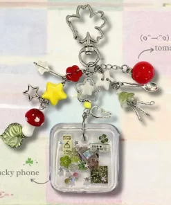 Móc khóa resin Cà Chua May Mắn