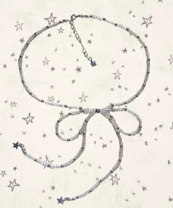 Vòng cổ Nơ Bạc