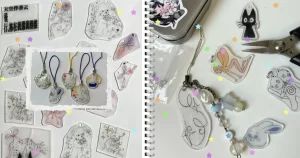 Hình ảnh mẫu dây đeo điện thoại cute làm từ nhựa co nhiệt.