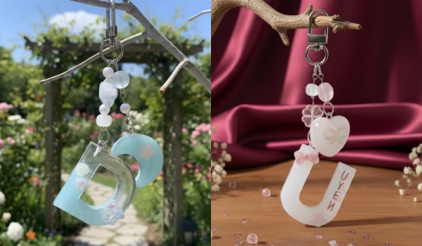 Móc khóa resin chữ cái